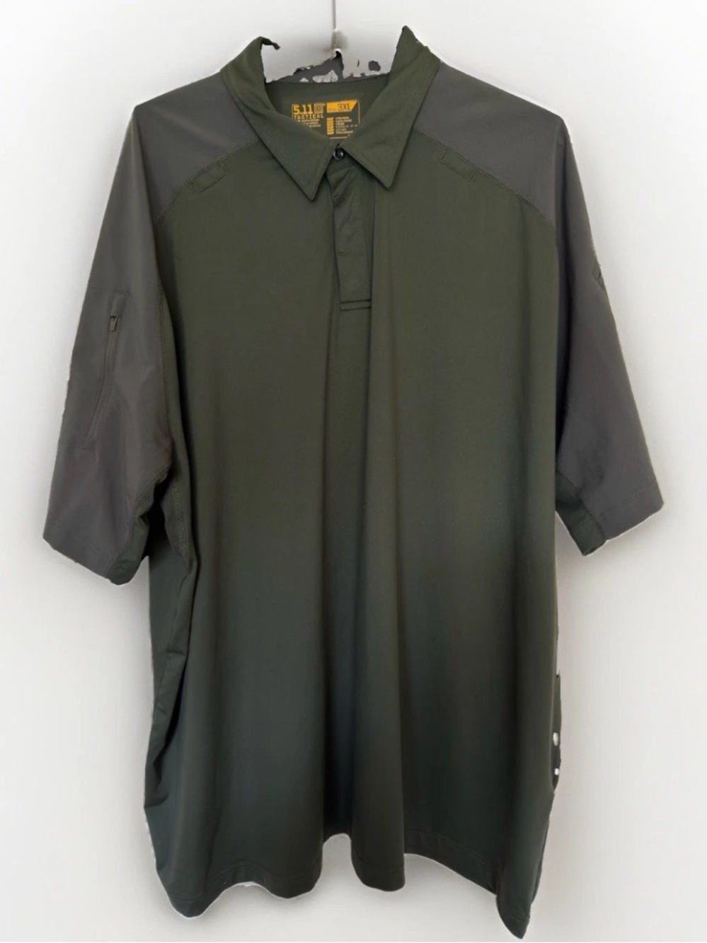 5.11 Tactical Men's Two-Tone Olive and Dark Gray Polo